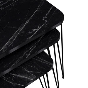Mesa de comedor Rudkøbing juego de 3 en varios colores [en.casa]