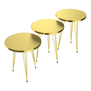 Mesa auxiliar Skibby en juego de 3 piezas en varios colores [en.casa]