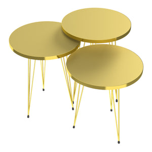 Mesa auxiliar Skibby en juego de 3 piezas en varios colores [en.casa]
