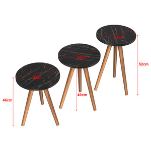 Mesa de comedor Snede juego de 3 en varios colores [en.casa]