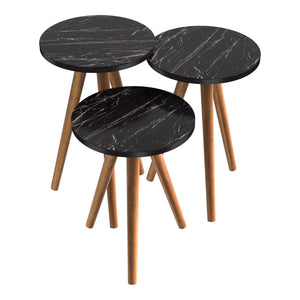Mesa de comedor Snede juego de 3 en varios colores [en.casa]
