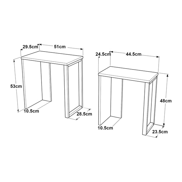 Mesa de comedor Vesanto juego de 2 [en.casa]