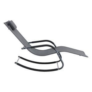 Tumbona Caracena 147x63x89cm Tumbona mecedora en varios colores en.casa