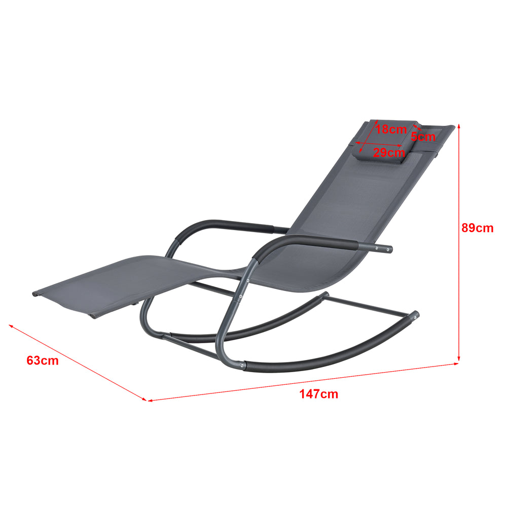 Tumbona Caracena juego de 2 147x63x89cm tumbona balancín en varios colores en.casa - premiumXL