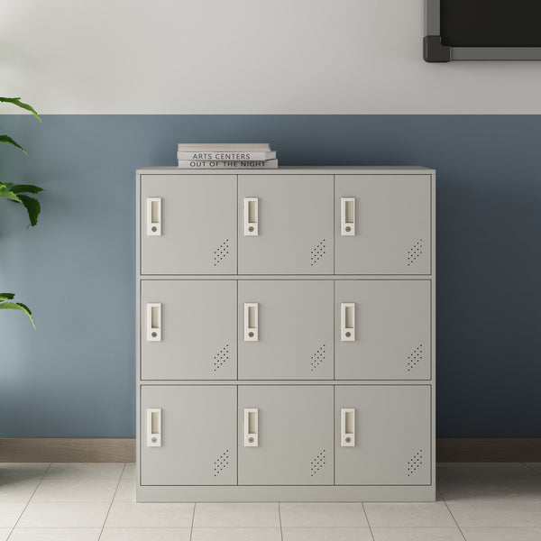 Taquilla Rautavaara con 4/6/9 puertas gris claro [en.casa]