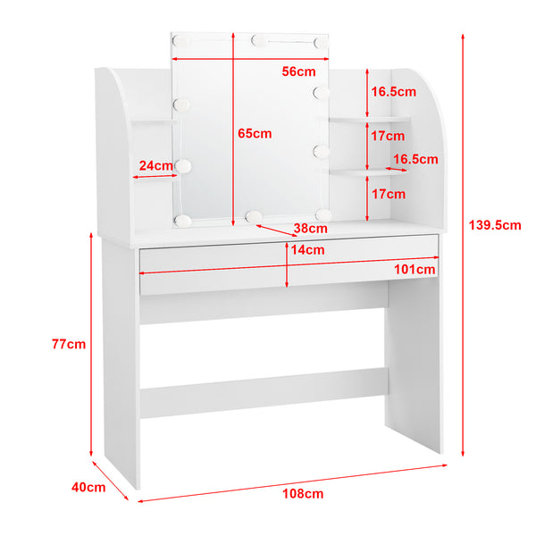 Tocador Köla con LED en varios colores [en.casa]