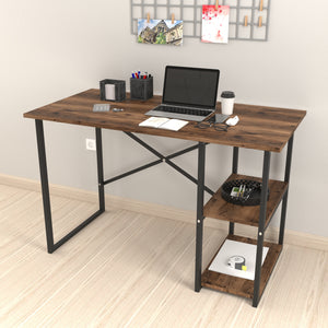 Escritorio Nittedal con estantería 120x60x75cm en varios colores [en.casa] - premiumXL
