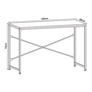 Escritorio Røros 120x60x72 cm Mesa para ordenador aspecto roble en.casa