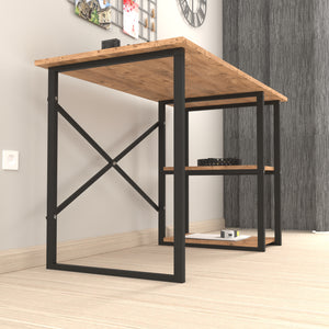 Escritorio Nittedal con estantería 120x60x75cm en varios colores [en.casa]