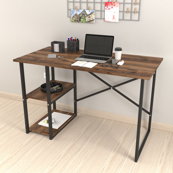 Escritorio Nittedal con estantería 120x60x75cm en varios colores [en.casa]