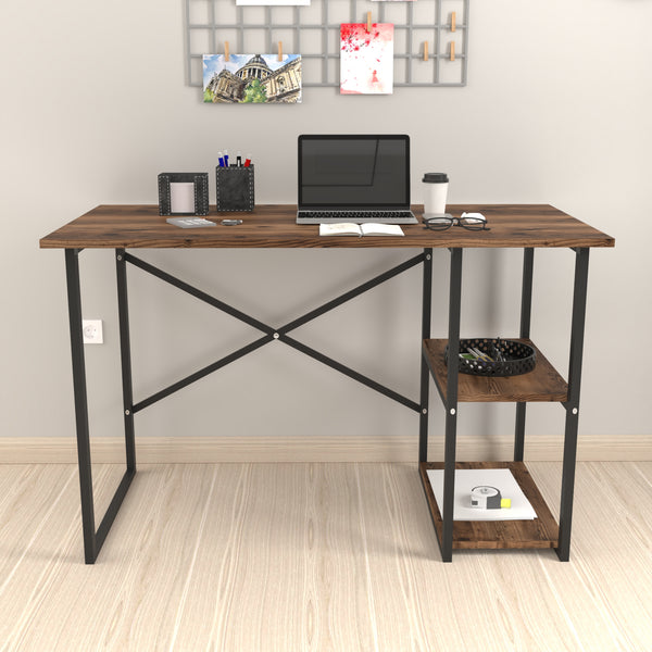 Escritorio Nittedal con estantería 120x60x75cm en varios colores [en.casa]