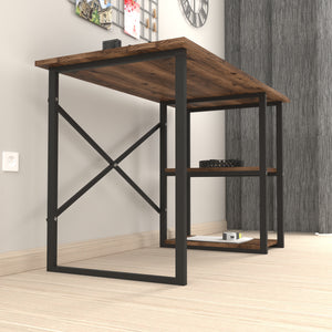 Escritorio Nittedal con estantería 120x60x75cm en varios colores [en.casa]