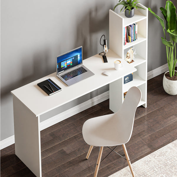 Escritorio con estantería Chagtuniejle [en.casa]