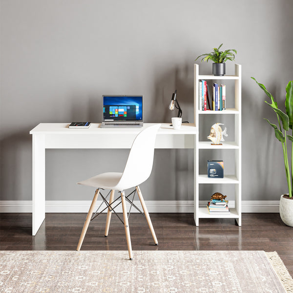 Escritorio con estantería Chagtuniejle [en.casa]