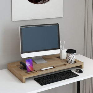 Soporte para monitor Ringsted 5x54x30 cm haya [en.casa]