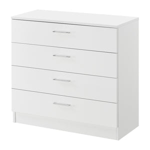 Archivador Drammen 67x70x30 cm con 4 cajones Negro/Blanco en.casa