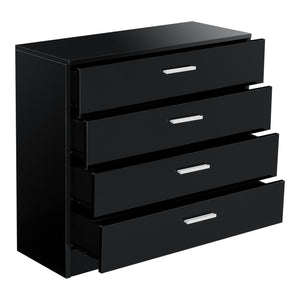Archivador Drammen 67x70x30 cm con 4 cajones Negro/Blanco en.casa