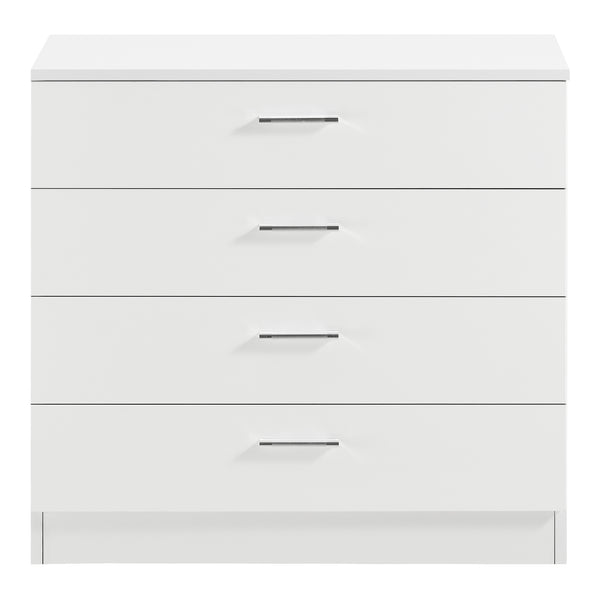 Archivador Drammen 67x70x30 cm con 4 cajones Negro/Blanco en.casa