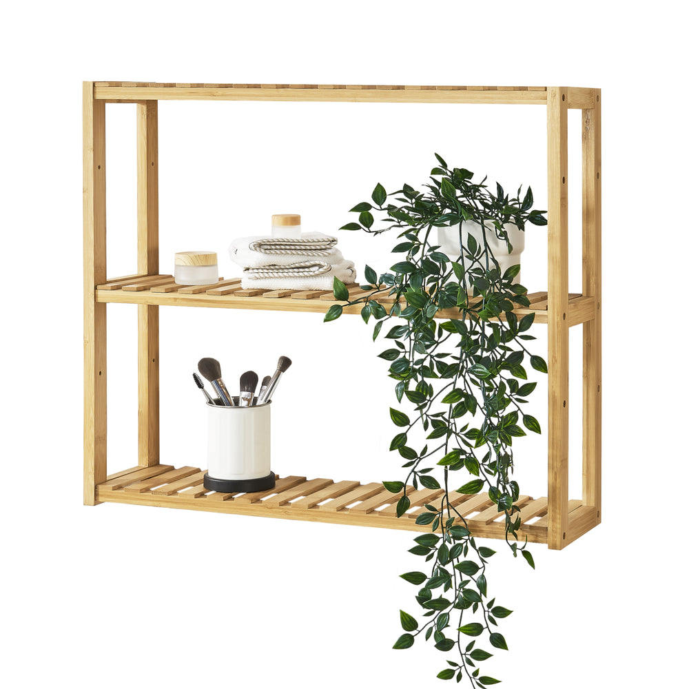 Estantería de bambú Örnsköldsvik 60x15x54cm madera natural [en.casa] - premiumXL