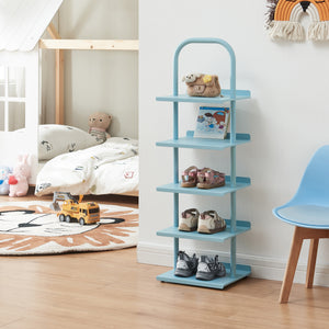 Estantería para zapatos infantiles Poytya acero 96x30x27 cm [en.casa]