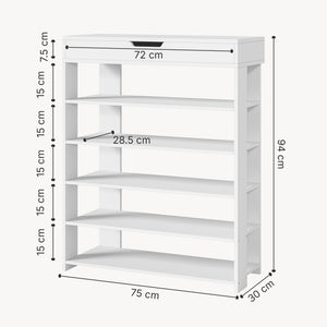 Standregal Boppeelo 94x75x30 cm [en.casa]