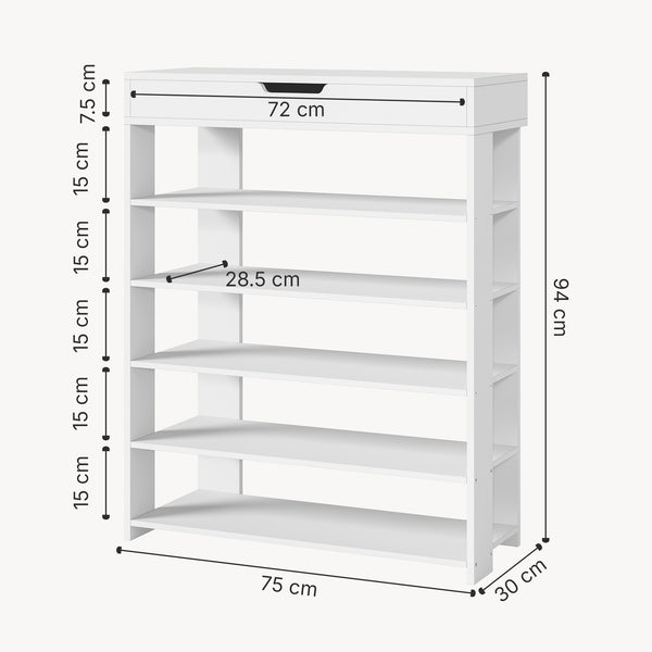 Standregal Boppeelo 94x75x30 cm [en.casa]