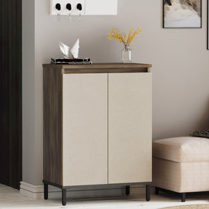 Zapatero Lieksa con 3 estantes 85,5x60x35,5 cm roble gris [en.casa]