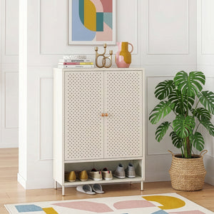 Mueble zapatero Coleraine con puerta y estante metal [en.casa]