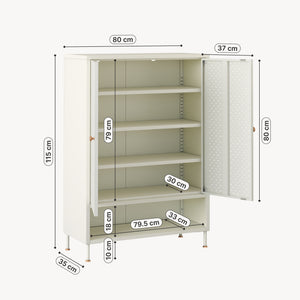 Mueble zapatero Coleraine con puerta y estante metal [en.casa]