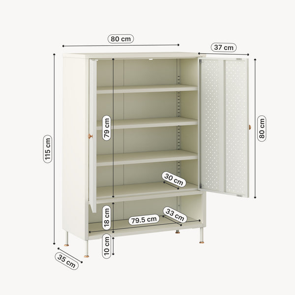 Mueble zapatero Coleraine con puerta y estante metal [en.casa]