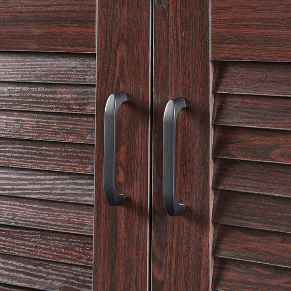 Zapatero Løten con banco 120x36x97 cm Wengué [en.casa]