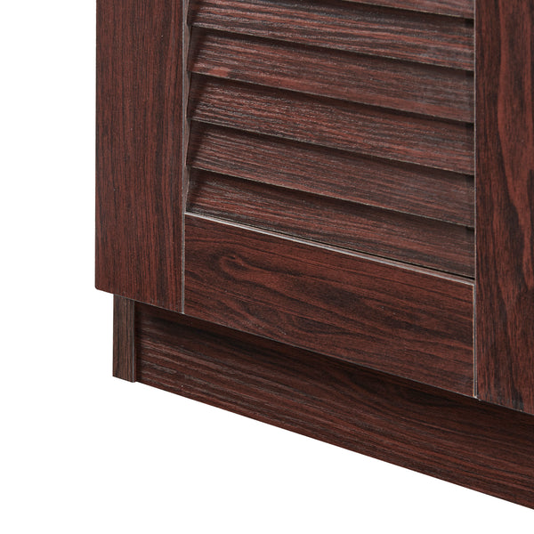 Zapatero Løten con banco 120x36x97 cm Wengué [en.casa]