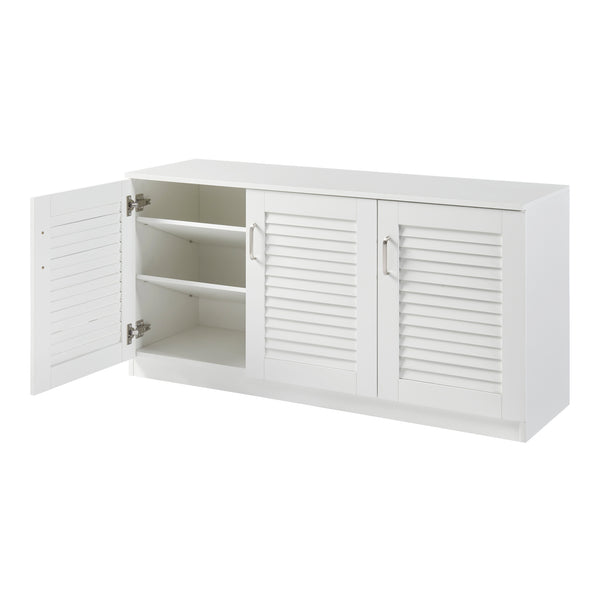 Zapatero Løten 125x36x62 cm Blanco [en.casa]