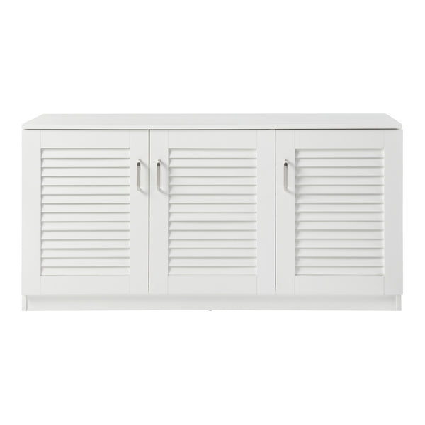 Zapatero Løten 125x36x62 cm Blanco [en.casa]