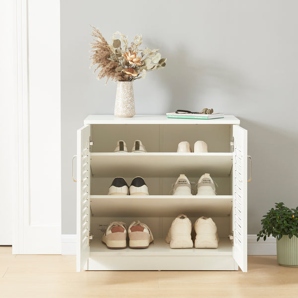 Zapatero Løten 63x36x62 cm Blanco [en.casa]