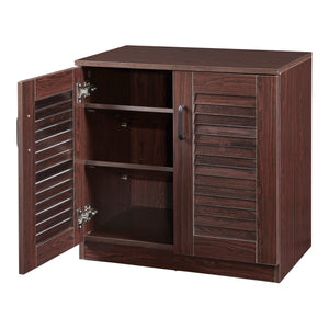 Zapatero Løten 63x36x62 cm Wengué [en.casa]