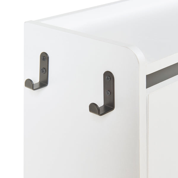 Zapatero Ylitornio 91,5x100x19 cm Blanco [en.casa]