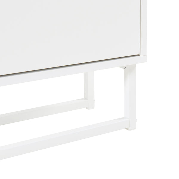 Zapatero Ylitornio 91,5x100x19 cm Blanco [en.casa]