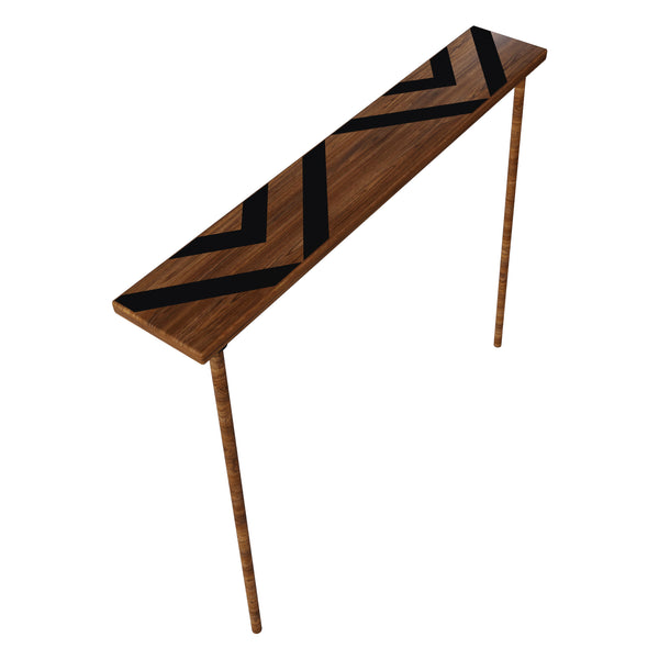 Consola Holmsland de madera 70x80x14 cm [en.casa]