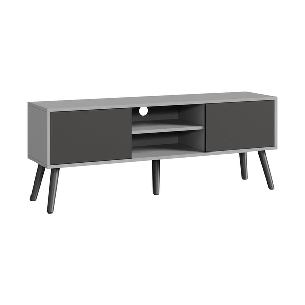Mesa de Tele Eskilstuna con 2 Puertas 2 Estantes Aglomerado/Madera 120 x 30 x 47 cm En diferentes colores [en.casa]
