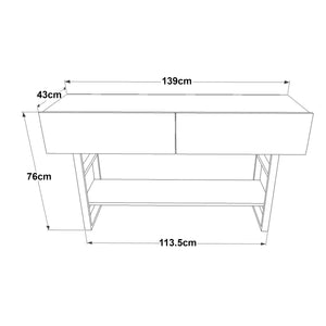 Mesa consola Lappeenranta 139x43x76cm en varios colores [en.casa]