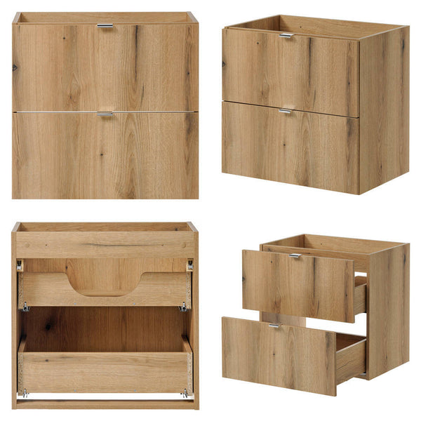 Mueble bajo lavabo Skelbolu con 2 cajones y 1 puerta [en.casa]