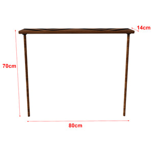 Consola Holmsland de madera 70x80x14 cm [en.casa]