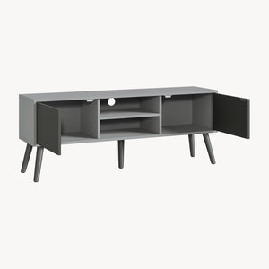 Mesa de Tele Eskilstuna con 2 Puertas 2 Estantes Aglomerado/Madera 120 x 30 x 47 cm En diferentes colores [en.casa]