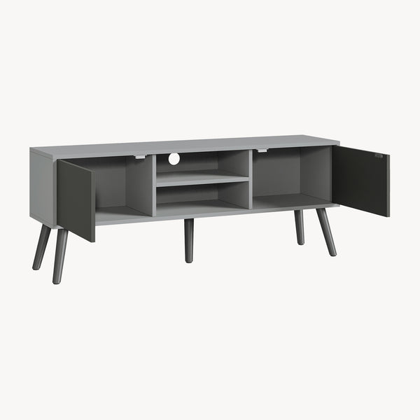 Mesa de Tele Eskilstuna con 2 Puertas 2 Estantes Aglomerado/Madera 120 x 30 x 47 cm En diferentes colores [en.casa]