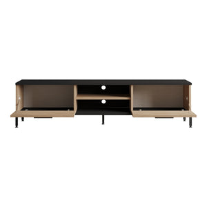 Mesa de televisión Lempäälä con 2 compartimentos de almacenamiento 160 x 35 x 39 cm en varios colores [en.casa]