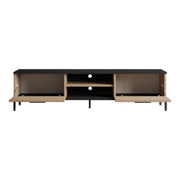 Mesa de televisión Lempäälä con 2 compartimentos de almacenamiento 160 x 35 x 39 cm en varios colores [en.casa]