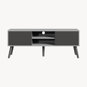 Mesa de Tele Eskilstuna con 2 Puertas 2 Estantes Aglomerado/Madera 120 x 30 x 47 cm En diferentes colores [en.casa]
