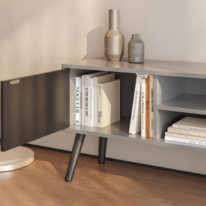 Mesa de Tele Eskilstuna con 2 Puertas 2 Estantes Aglomerado/Madera 120 x 30 x 47 cm En diferentes colores [en.casa]