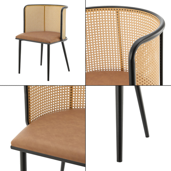 Silla de comedor Flen juego de 2 en varios colores [en.casa]